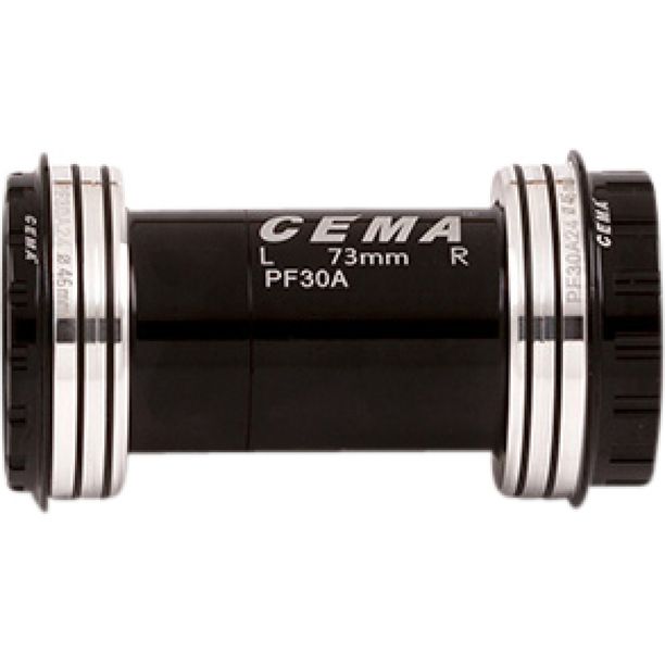 Butuc pedalier Cema PF30A pentru Shimano W 73 x ID 46 mm Stainless Steel-Negru- Interlock