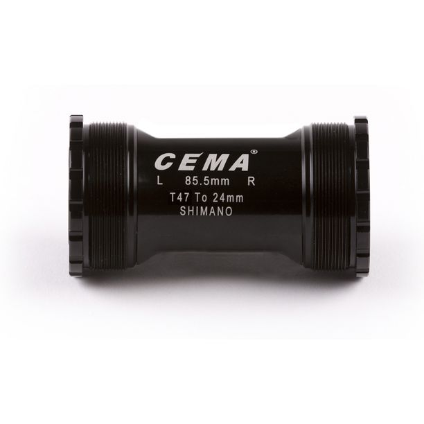 Butuc Pedalier CEMA T47 - TREK pentru FSA386/Rotor 30mm W: 85,5 - M47x1,0 Stainless Steel - Negru