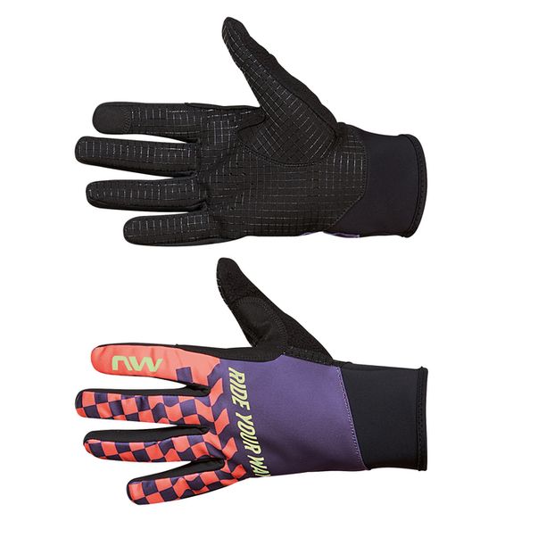Manusi Bicicleta Lungi Iarna Northwave Winter Active Violet-Portocaliu