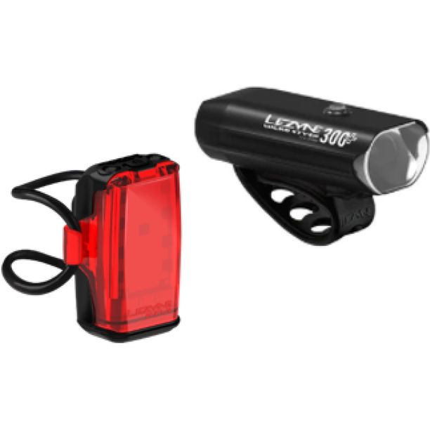 Set Lumini Fata-Spate Lezyne Micro STVZO 300 Plus si KTV Plus STVZO Negru
