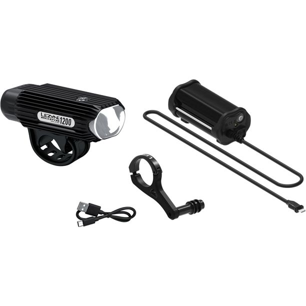 Far Fata Lezyne Deca STVZO 1200 Loaded Kit Negru Alb