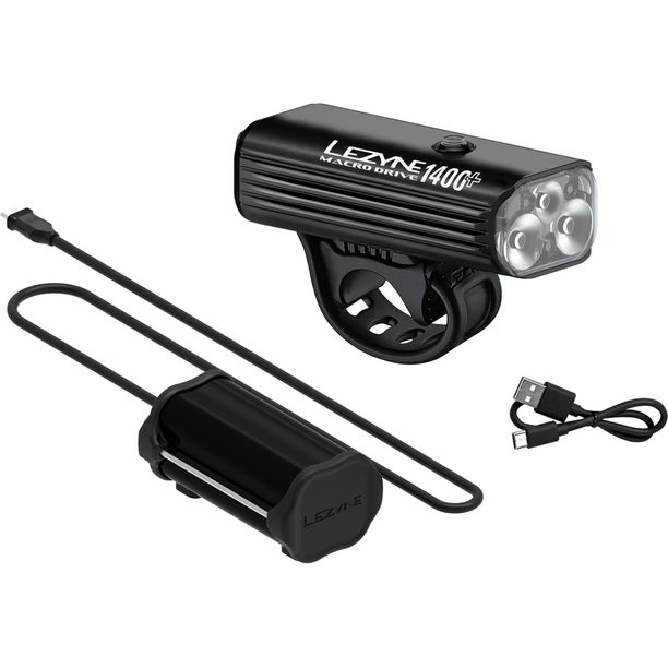 Far Fata Lezyne Macro Drive 1400 Plus Loaded Kit cu Infinite Light Power Pack XL Plus