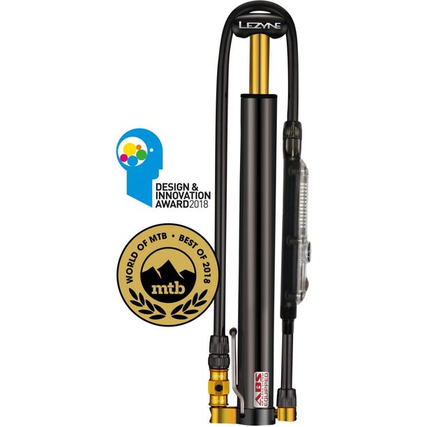 Pompa de Mana Lezyne CNC Micro Floor Drive Digital HVG Negru Lucios 90 PSI