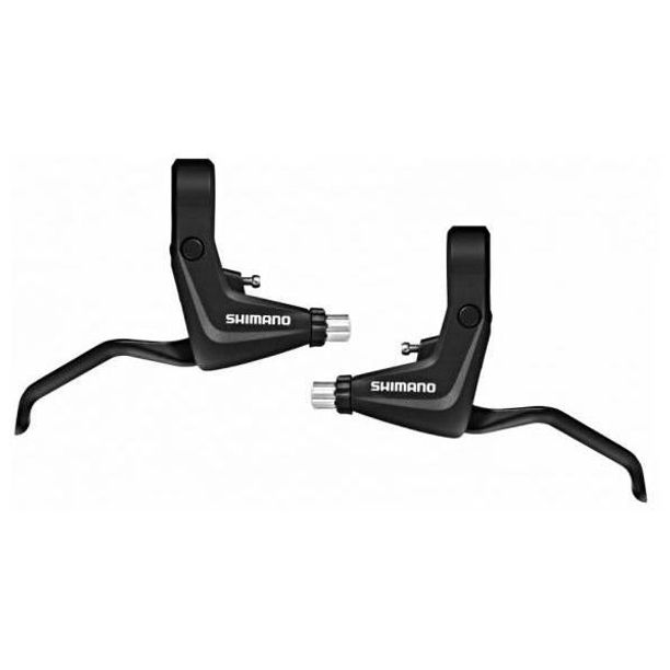 Manete Frana Bicicleta Shimano Alivio BL-T4000, drepata-stanga, cu cabluri si camasa