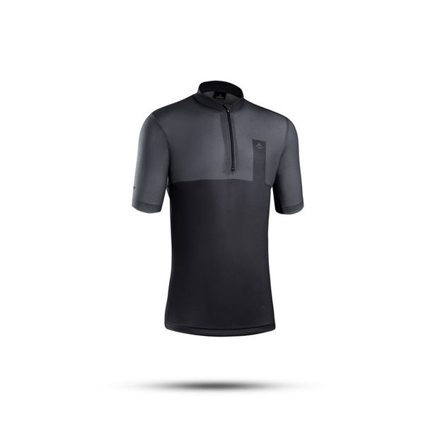 Tricou Ciclism Merida Gravel Scurt Negru-Gri