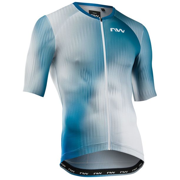 Tricou Ciclism Northwave Blade Alb-Albastru