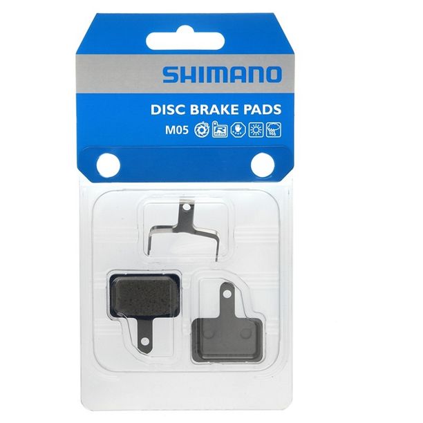 Placute de frana Shimano Resin M05, fara aripioare de racire, Pad Spring