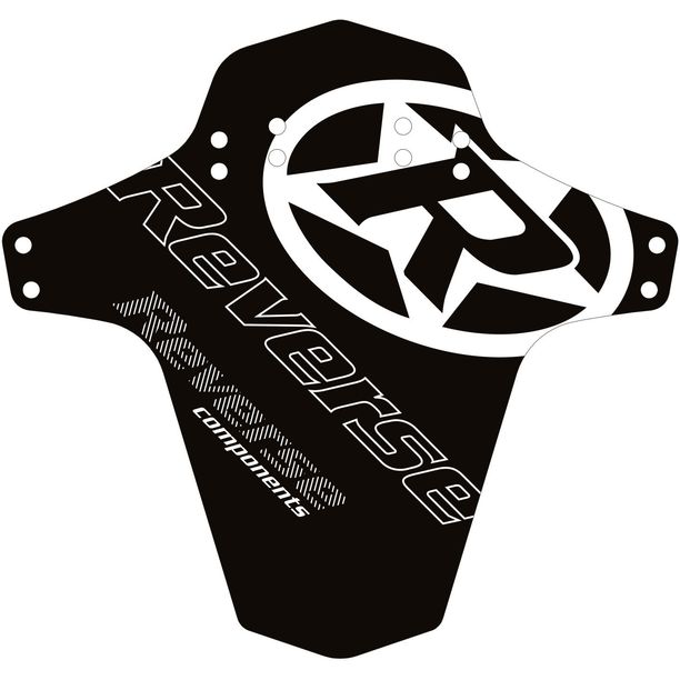 Aparatoare Noroi Reverse Mudfender Logo Negru-Alb