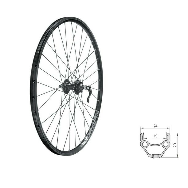 Roata Bicicleta Fata KLS Draft Dynamo DSC 28/29 Negru