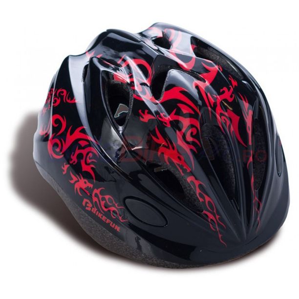 Casca Bicicleta Copii BikeFun Moxie, negru-rosu