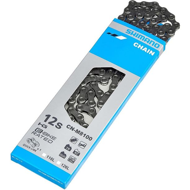 Lant Bicicleta Shimano Deore XT CN-M8100, 138 zale, 12 viteze, incl. Quick Link, ambalat ind