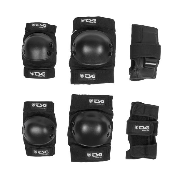 Set protectii genunchiere-cotiere TSG Junior Negru
