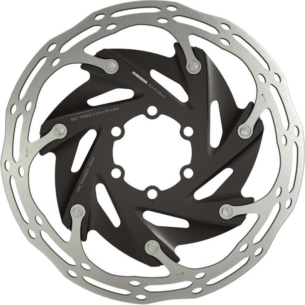 Disc Frana Sram Centerline XR, cu margini rotunjite, 160mm, 6 suruburi, argintiu