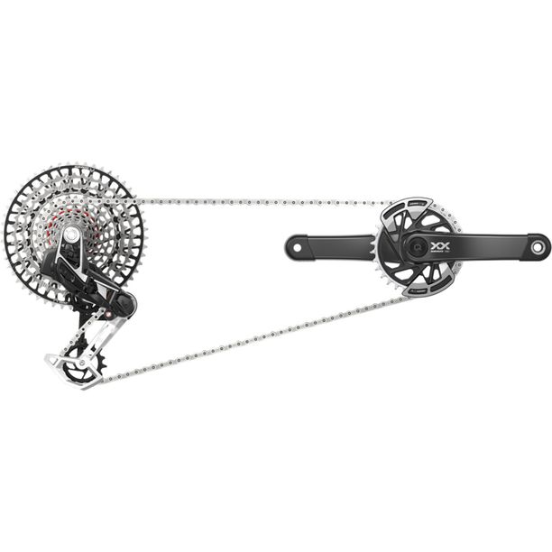 Groupset Sram XX AXS Eagle Powermeter 165mm DUB Wide, 32T, 10-52T, include incarcator, baterie si lant