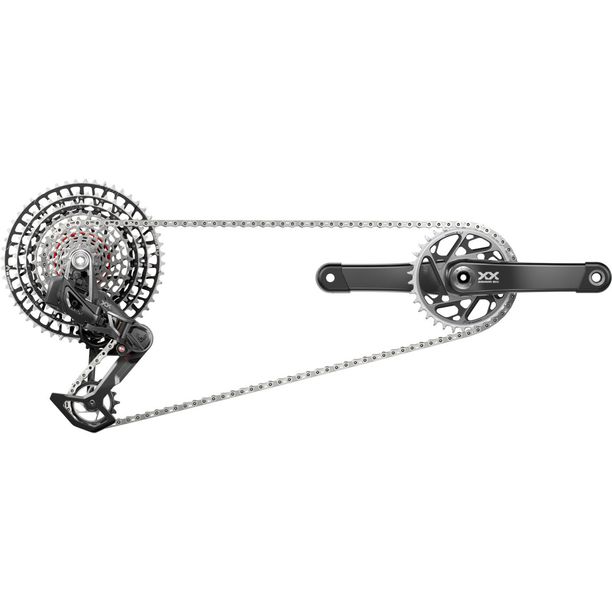 Groupset Sram XXSL AXS Eagle 165mm DUB Wide, 34T, 10-52T, include incarcator, baterie si lant