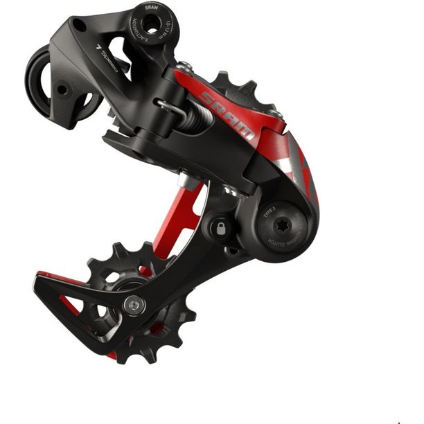 Schimbator spate Sram X01DH 7-viteze Short Cage Red A3